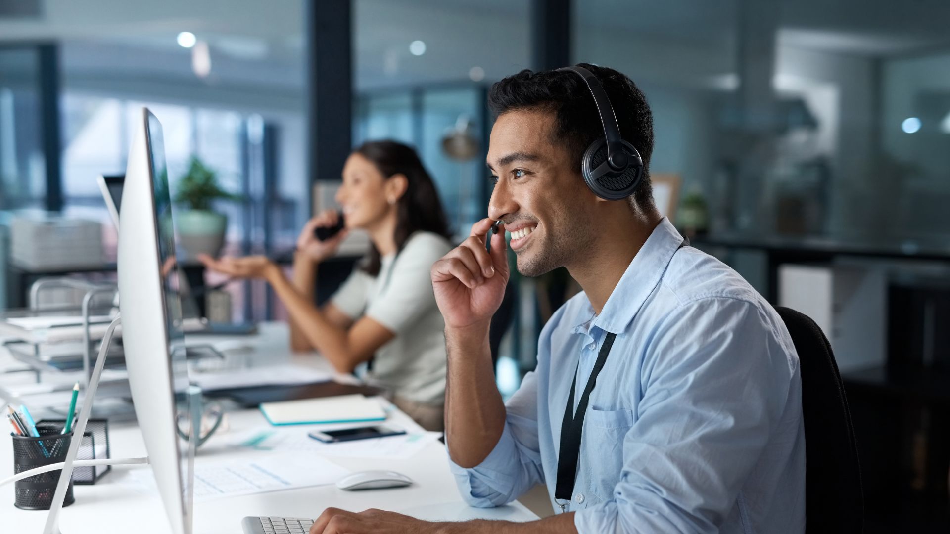 IONA JETS 24/7 aviation broker support team coordinating charter flight requests.